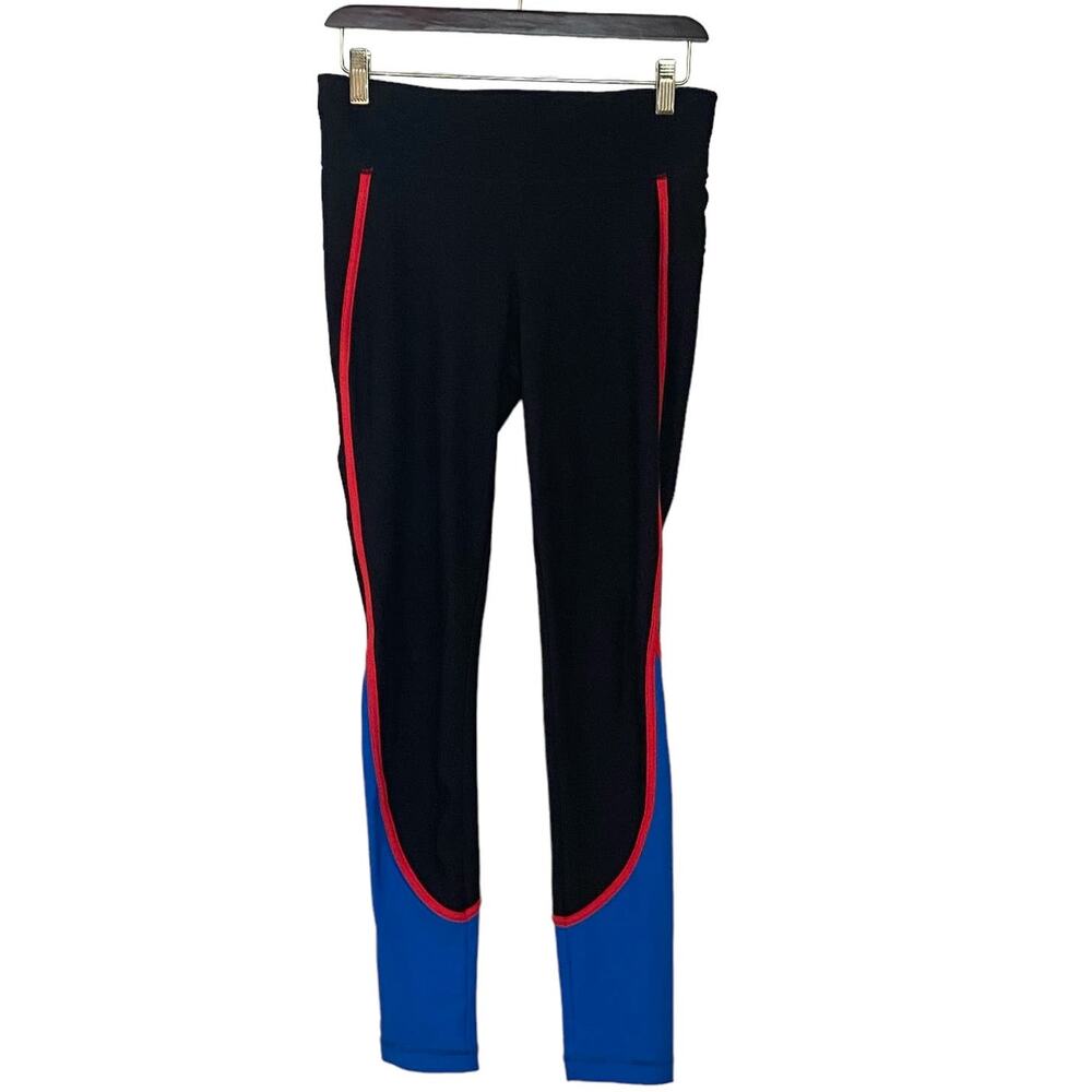XERSION Black Neon Blue Pink Activewear Long Leggings Size S Athleisure Workout